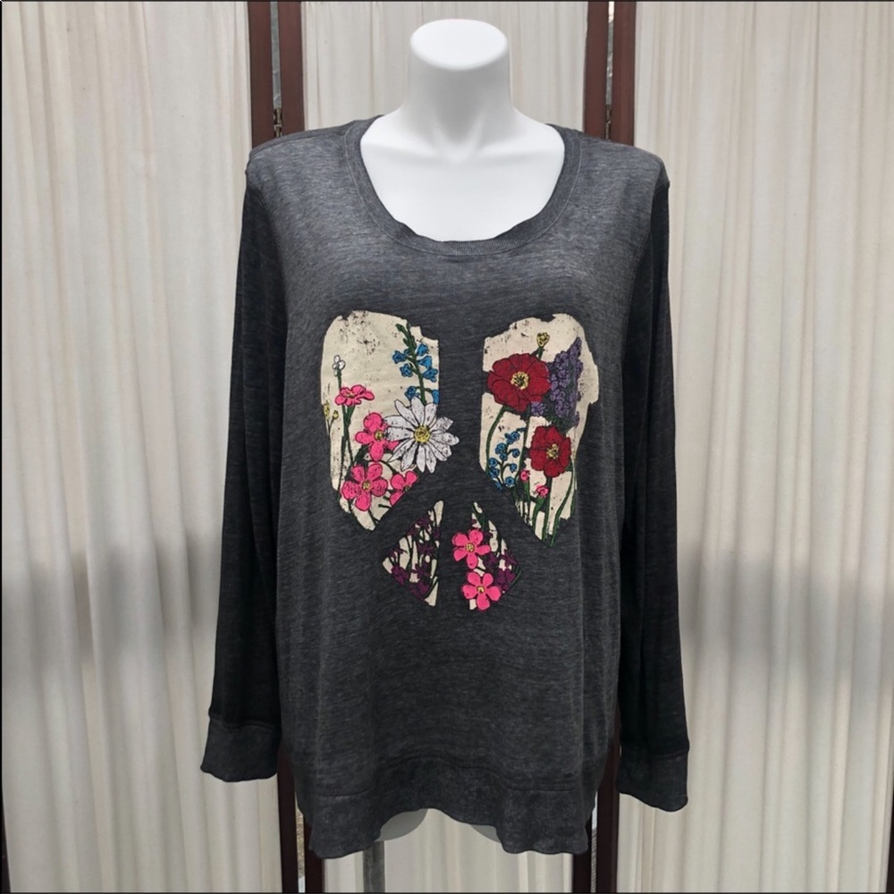 Torrid Peace Heart Burnout Top 4X